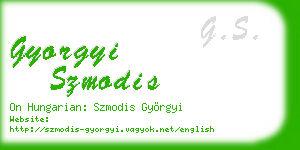 gyorgyi szmodis business card
